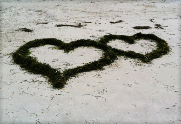 hearts in sand
